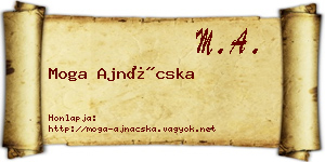 Moga Ajnácska névjegykártya