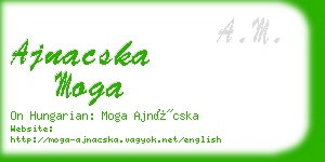 ajnacska moga business card